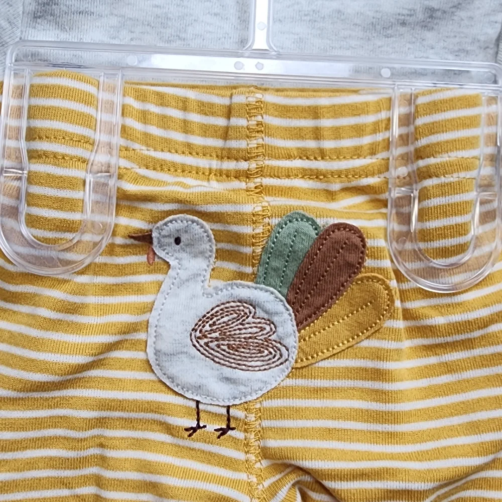 Carters Child Of Mine Thanksgiving Outfit Bodysuit Pants 0/3 Months